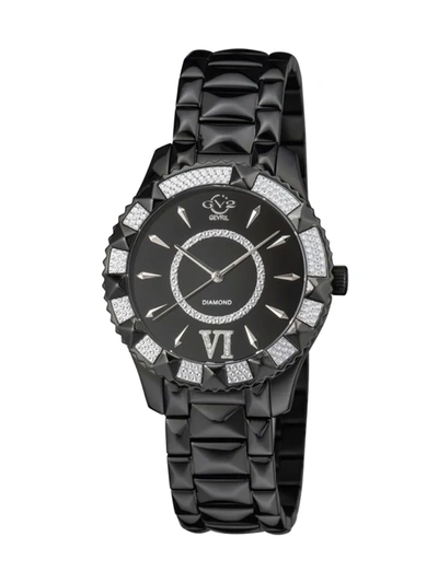 Gv2 Women's Venice Stainless Steel & Diamond Bracelet Watch In Black