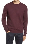 Nordstrom Cotton & Cashmere Crewneck Sweater In Burgundy Fudge