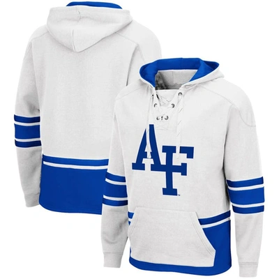 Colosseum White Air Force Falcons Lace Up 3.0 Pullover Hoodie