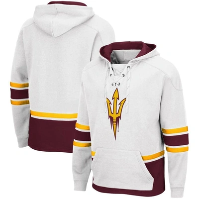 Colosseum White Arizona State Sun Devils Lace Up 3.0 Pullover Hoodie