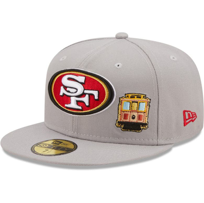 New Era Men's Gray San Francisco 49ers City Describe 59fifty Fitted Hat