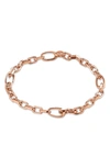Monica Vinader Alta Capture Mini Link Bracelet In Rose Gold