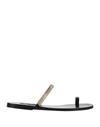 Ancient Greek Sandals Konaki Chain-embellished Leather Sandals In Black