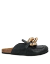 Jw Anderson Chain-detail Leather Mules In Black