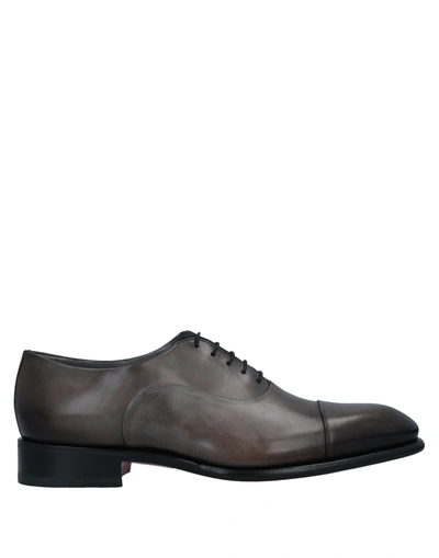 Santoni Lace-up Shoes In Lead