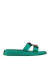 Roger Vivier Sandals In Emerald Green