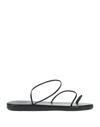 Ancient Greek Sandals Toe Strap Sandals In Black