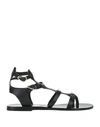 Ancient Greek Sandals Toe Strap Sandals In Black