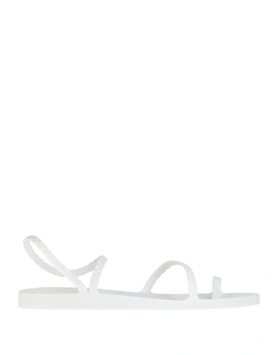 Ancient Greek Sandals Toe Strap Sandals In White