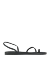Ancient Greek Sandals Toe Strap Sandals In Black