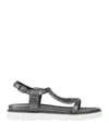 Cafènoir Sandals In Steel Grey