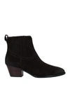 Ash Ankle Boots In Dark Brown