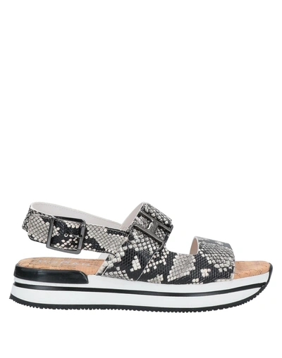 Hogan Sandals In Grey