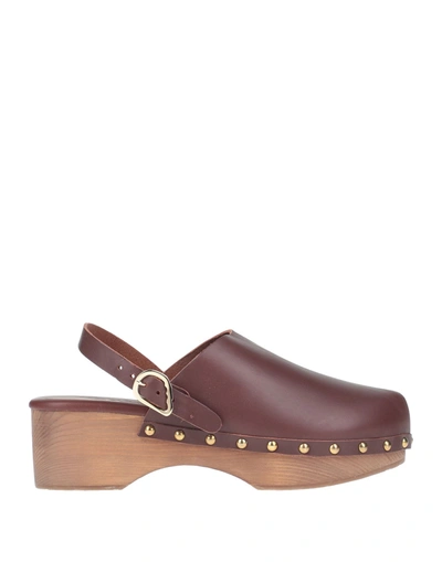 Ancient Greek Sandals Woman Mules & Clogs Chocolate Brown Size 9 Leather