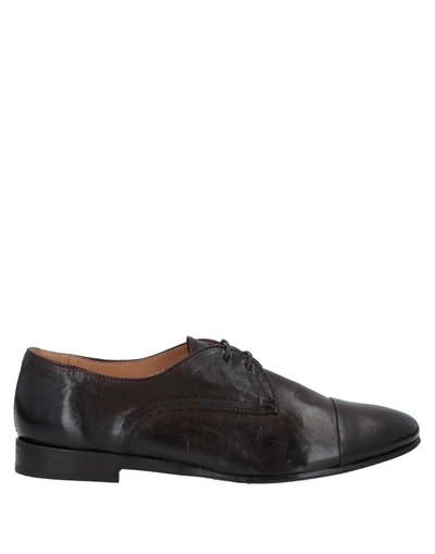 Alberto Fasciani Lace-up Shoes In Dark Brown