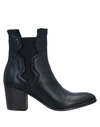MOMA MOMA WOMAN ANKLE BOOTS BLACK SIZE 10 CALFSKIN