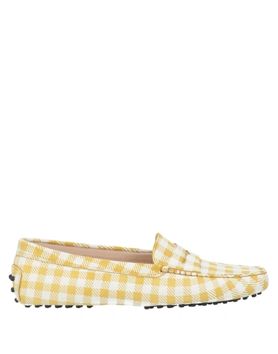 Tod's Loafers In Yellow