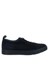 Santoni Suede Sneakers In Blue