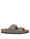 Birkenstock Arizona Sandal Bf Nubuck Stone In Grey