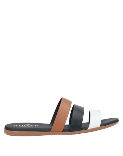 Hogan Sandals In Black