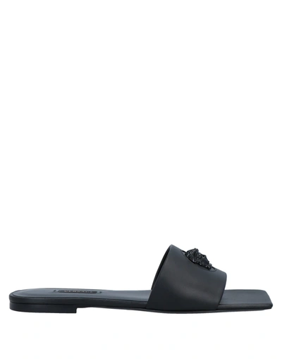 Versace Sandals In Black