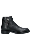 Givenchy Lock Black Leather Ankle Boots In Black