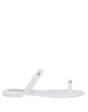 Patrizia Pepe Toe Strap Sandals In White