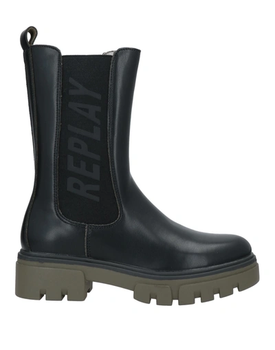 Replay Ankle Boots In Black