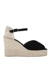 Castaã±er Castañer Woman Espadrilles Black Size 10 Textile Fibers In Black
