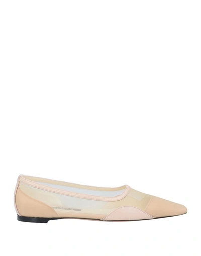 Rochas Ballet Flats In Beige
