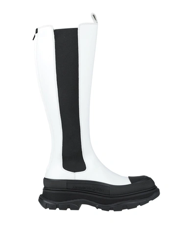 Alexander Mcqueen Knee Boots In White