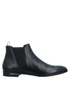 Prada Saffiano Leather Chelsea Boots In Black