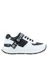 Burberry Ronnie Two-tone Leather Logo Sneakers In White