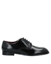 DOLCE & GABBANA DOLCE & GABBANA MAN LACE-UP SHOES BLACK SIZE 7 SOFT LEATHER