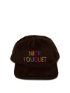 NICK FOUQUET RAINBOW LOGO CORDUROY CAP BROWN