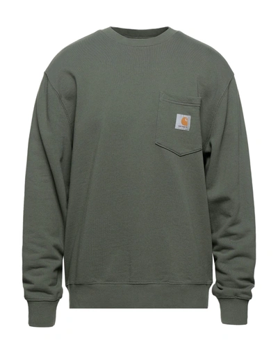 Carhartt Sweatshirts In Military Green