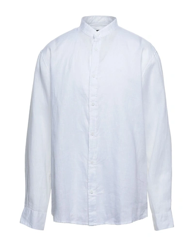 Armani Exchange Man Shirt White Size Xl Linen