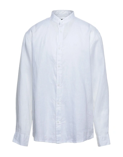 Armani Exchange Man Shirt White Size Xl Linen In White