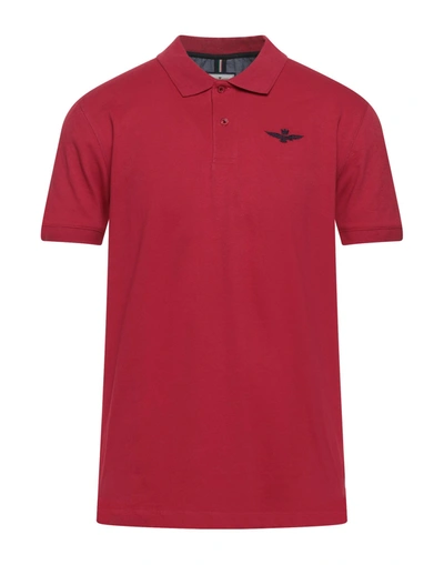 Aeronautica Militare Polo Shirts In Red