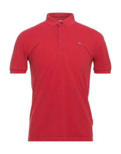 Napapijri Polo Shirts In Red