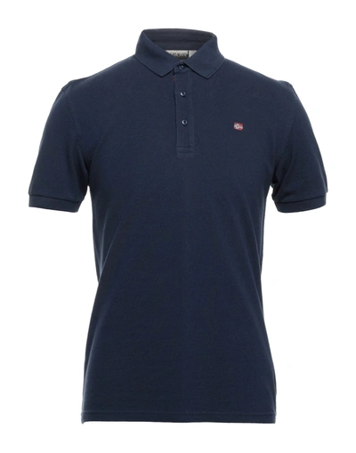 Napapijri Polo Shirts In Blue