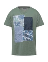 Yes Zee By Essenza T-shirts In Military Green