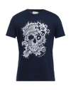 Alexander Mcqueen T-shirts In Dark Blue