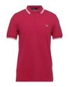 Fred Perry Polo Shirts In Garnet