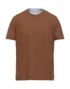 Shop Paolo Pecora T-shirts In Camel