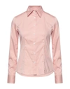 Caliban Woman Shirt Blush Size 10 Cotton, Polyamide, Elastane In Pink