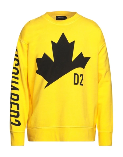 Dsquared2 Sweatshirts In Yellow