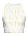KENDALL + KYLIE KENDALL + KYLIE WOMAN TOP WHITE SIZE S POLYAMIDE, ELASTANE