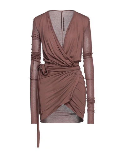 Rick Owens T-shirts In Brown