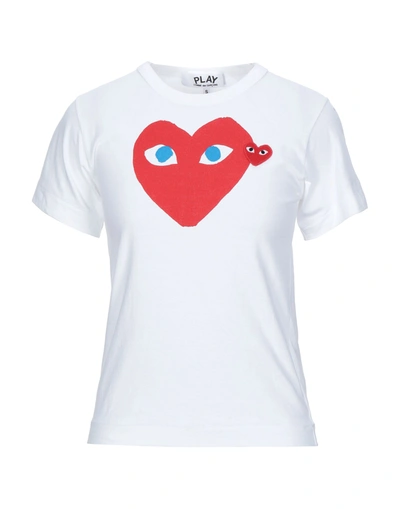Comme Des Garçons Play T-shirts In White